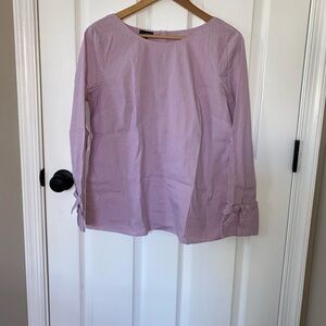 Talbots shirt size L. Pink and white stripes.